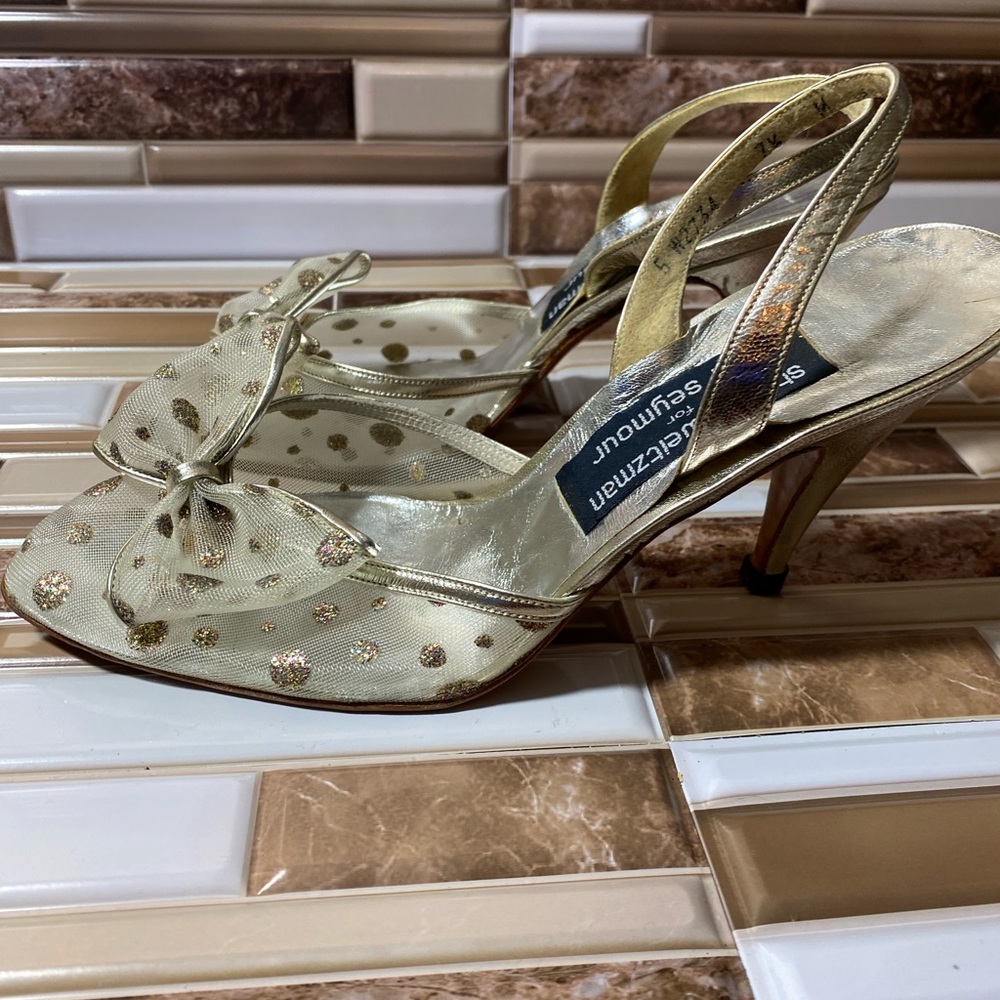 Stewart Wiseman Dress heels with bow on the tow - Picture 7 of 8